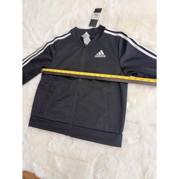ADIDAS Essentials 3-Stripes Track Suit Zip Jacket Pants Girls Youth L (14)Black - Picture 9 of 16